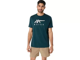 ASICS GESTREIFTES KURZARM-T-SHIRT