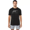 ASICS GESTREIFTES KURZARM-T-SHIRT