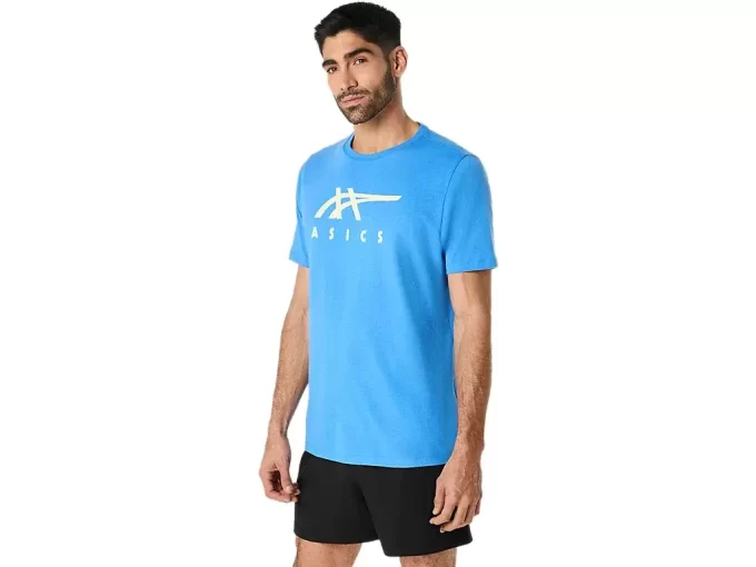 ASICS GESTREIFTES KURZARM-T-SHIRT