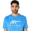 ASICS GESTREIFTES KURZARM-T-SHIRT