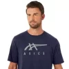 ASICS GESTREIFTES KURZARM-T-SHIRT