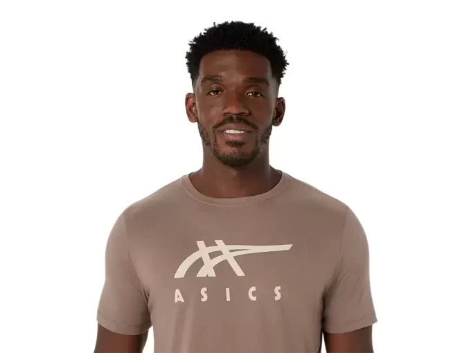 ASICS GESTREIFTES KURZARM-T-SHIRT