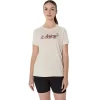 ASICS KURZARM-T-SHIRT MIT BLUMENSLOGAN FÜR DAMEN