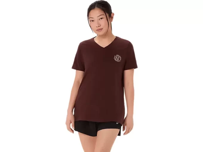 ASICS NATURE V-AUSSCHNITT KURZARM-T-SHIRT FÜR DAMEN