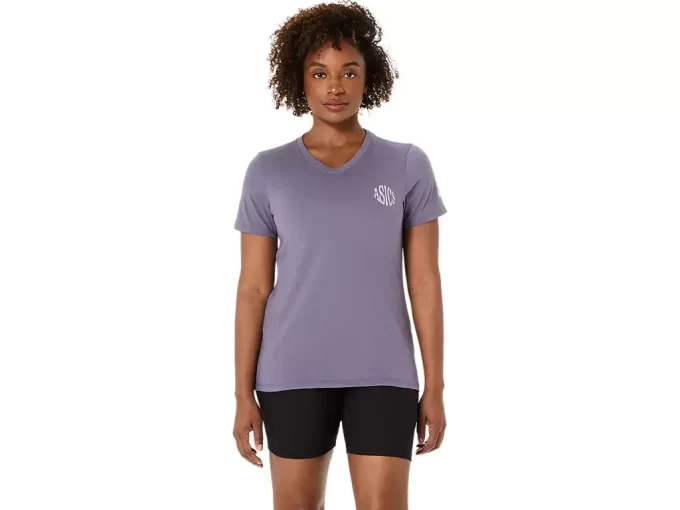 ASICS NATURE V-AUSSCHNITT KURZARM-T-SHIRT FÜR DAMEN