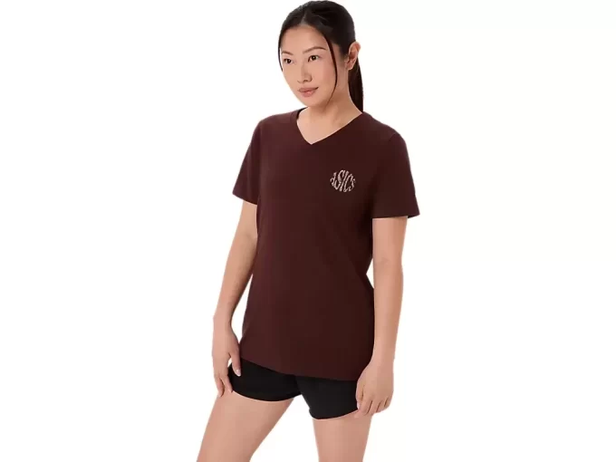 ASICS NATURE V-AUSSCHNITT KURZARM-T-SHIRT FÜR DAMEN