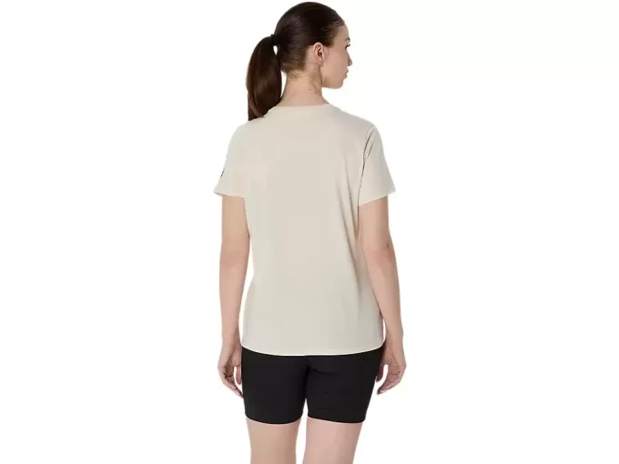 DAMEN-KURZARM-T-SHIRT MIT V-AUSSCHNITT „EST 1977“