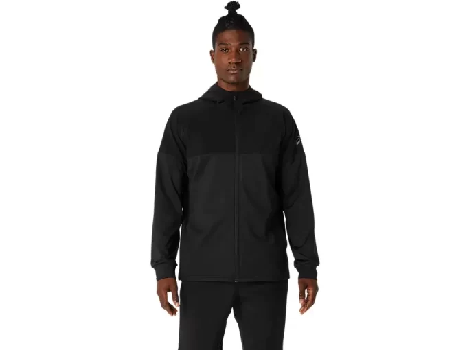 HOODIE AUS STRICKJERSEY MIT DURCHGEHENDER REISSVERSCHLUSS