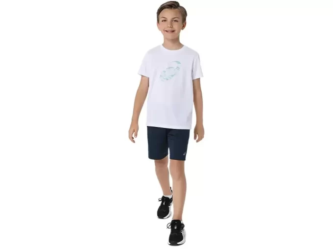 KURZARM-T-SHIRT MIT SPIRAL-GRAFIK