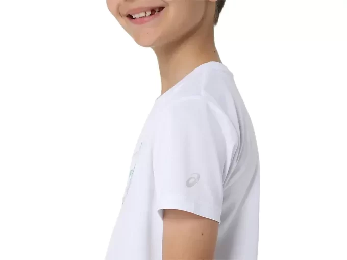 KURZARM-T-SHIRT MIT SPIRAL-GRAFIK