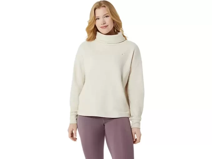 OBERTEIL AUS FRENCH TERRY MIT HOHEM KRAGEN