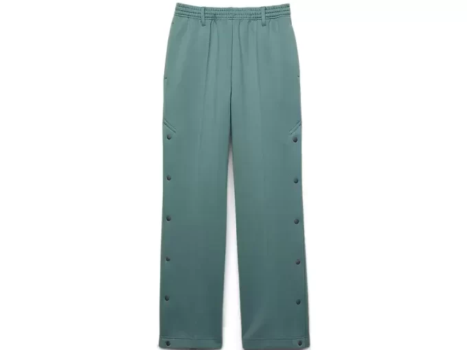 STRICKHOSE MIT SEITLICHEM DRUCKSCHNAPPVERSCHLUSS