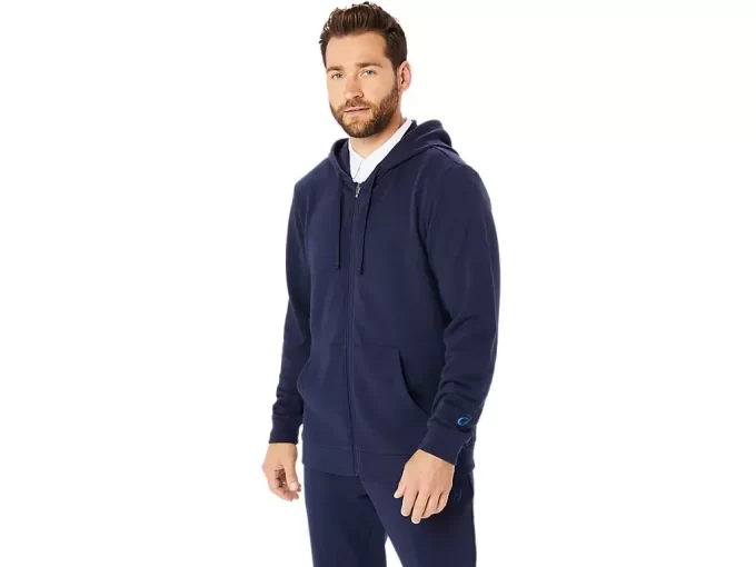 SWEAT-KAPUZENPULLOVER MIT DURCHGEHENDEM REISSVERSCHLUSS