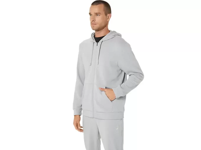 SWEAT-KAPUZENPULLOVER MIT DURCHGEHENDEM REISSVERSCHLUSS