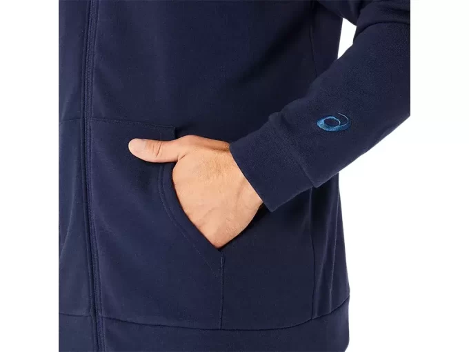 SWEAT-KAPUZENPULLOVER MIT DURCHGEHENDEM REISSVERSCHLUSS