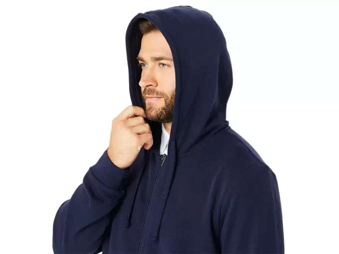 SWEAT-KAPUZENPULLOVER MIT DURCHGEHENDEM REISSVERSCHLUSS