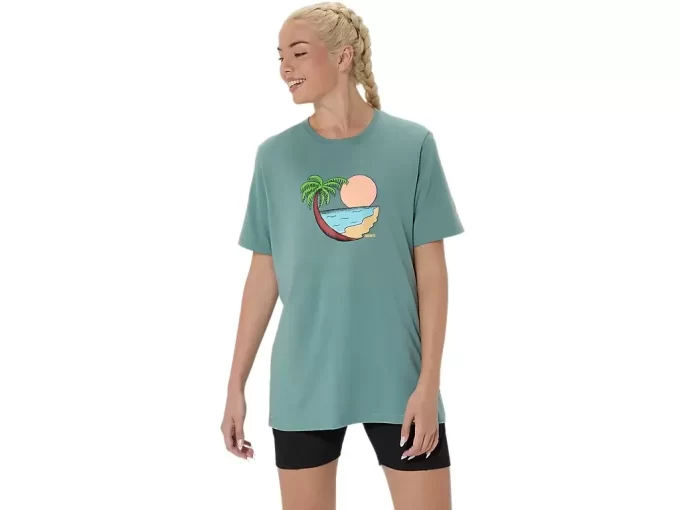 UNISEX ASICS PALM IN THE SUN KURZARM-T-SHIRT