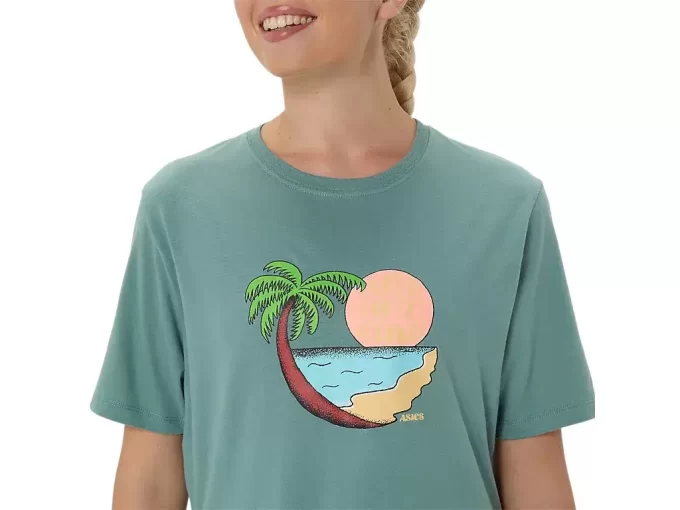 UNISEX ASICS PALM IN THE SUN KURZARM-T-SHIRT